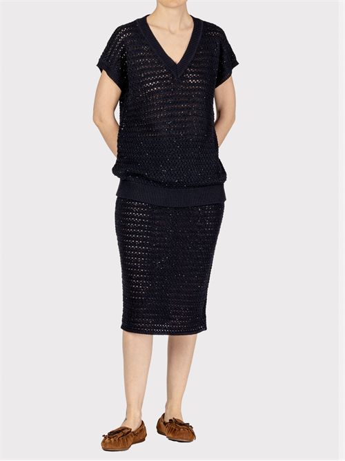 Cotton sweater with sequins FABIANA FILIPPI | MAD275F272L3535146
